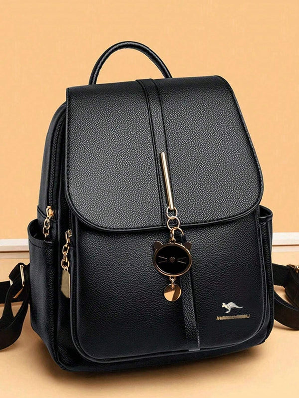New Fashion Retro College Style Large-Capacity Double-Sided Zipper Classic Backpack