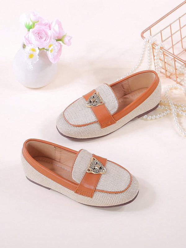 1 Pair Girls' Casual Soft Bottom Slip-On Loafers