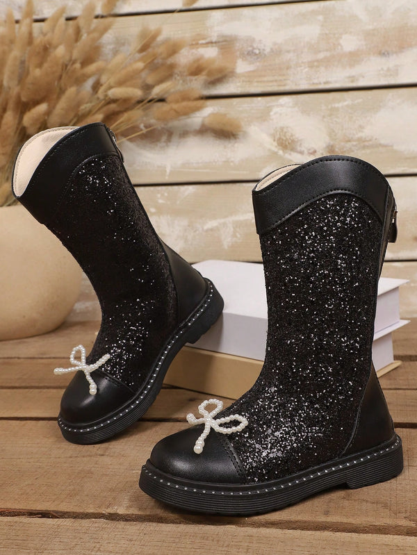 1 Pair Toddler Girls' Fashion Mid-Calf Boots