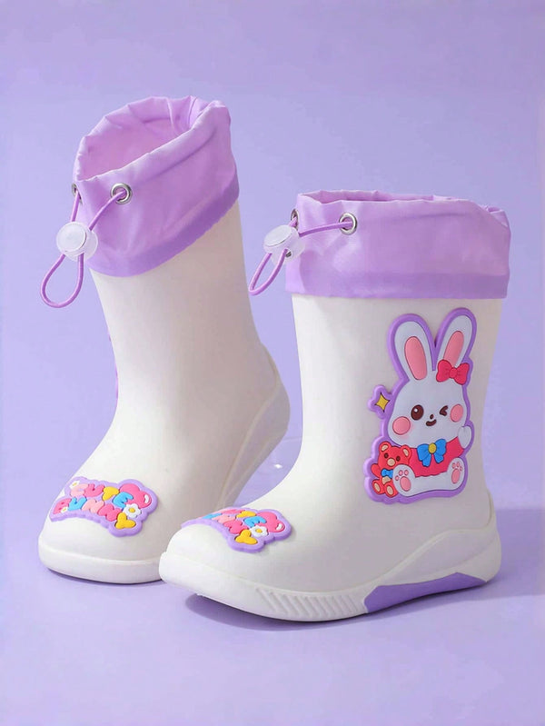 Thick Warm Anti-Slip Cute Cartoon Design Waterproof Rubber Rain Shoes