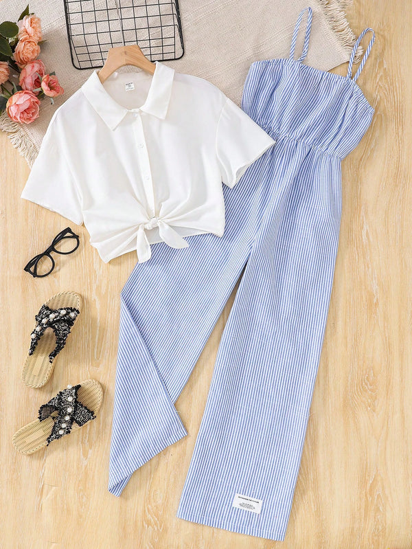 Tween Girls Casual Vacation Homewear Set