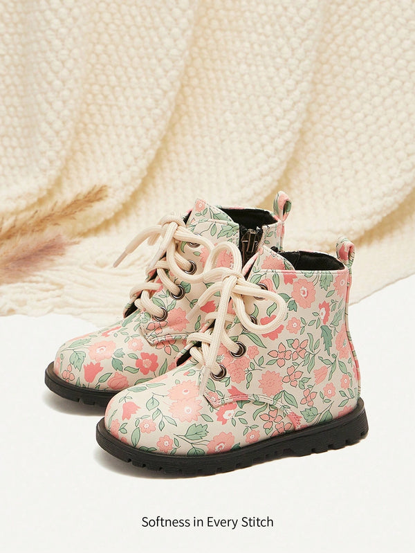 Fashionable Cute Ditsy Floral Comfortable Durable Baby Girl Ankle Boots