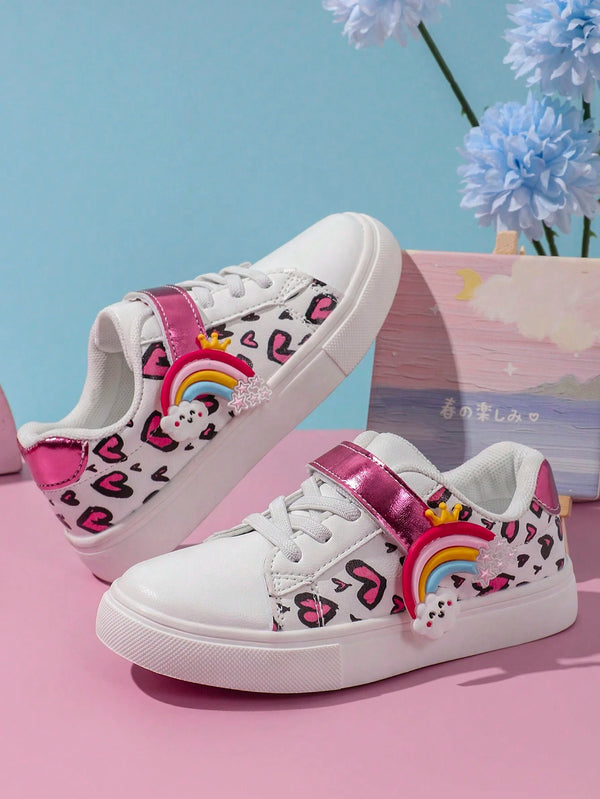 Girls Low-Top Rainbow Cute Casual Sneakers
