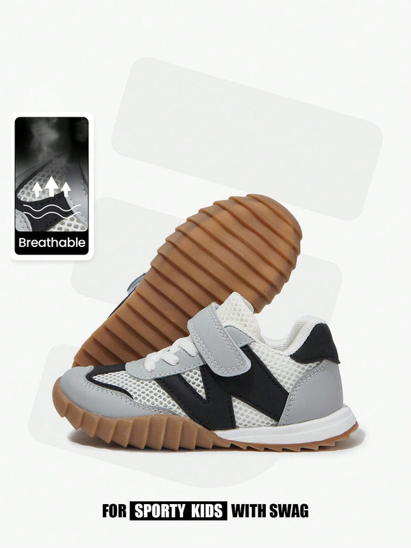 1 Pair Kids' Fashion Mesh Breathable Casual Sneakers