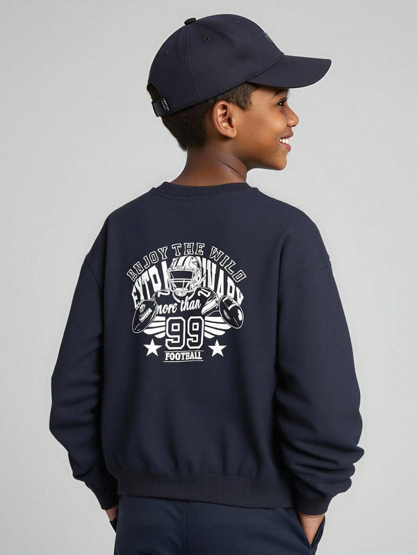 Tween Boy Loose Fit Pullover Sweatshirt