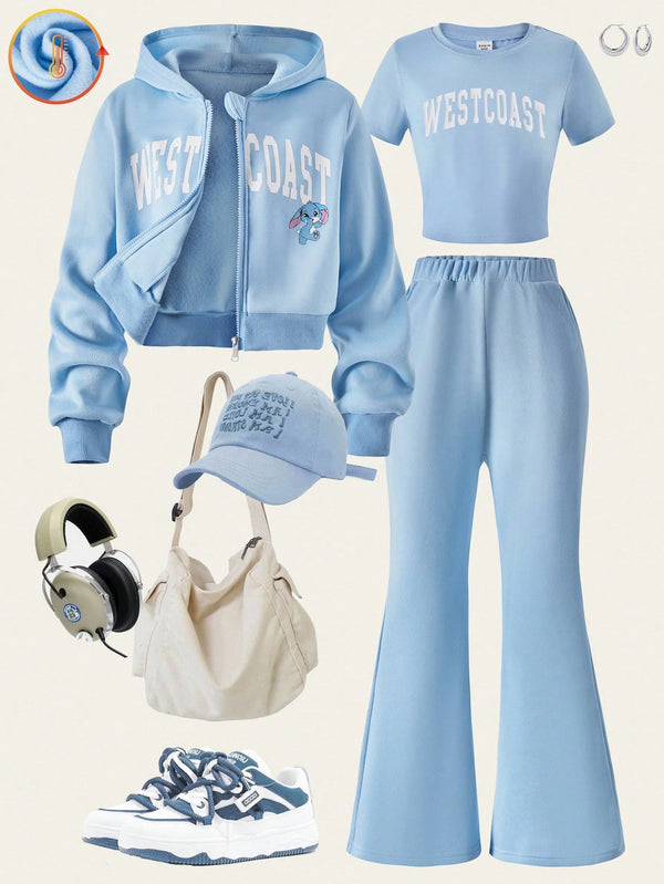 3pcs/Set Girls Casual Sweatsuit