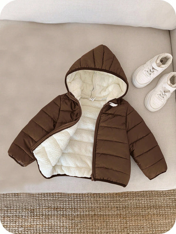 Baby Boys Thermal Lined Hooded Zipper Jacket