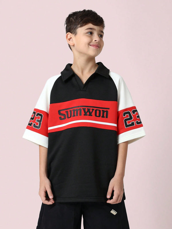 SUMWON Athletic Varsity Polo Rugby Shirt Youth Sports