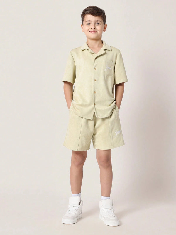 SUMWON Luxury Suedette Two-Piece Summer Set