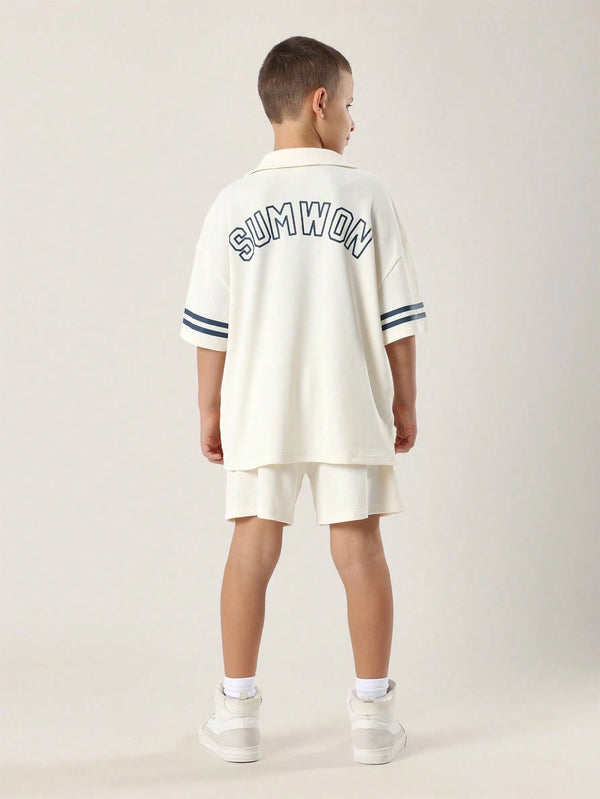 Premium Boys Varsity Style Two Piece Short Set