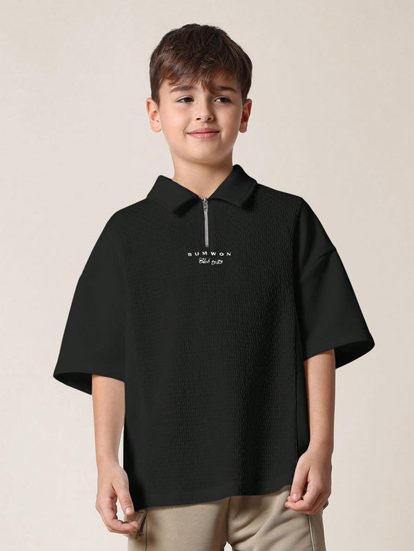 SUMWON Summer Athleisure Polo Youth Half-Zip Smart Top