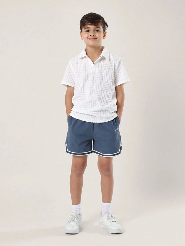 SUMWON Textured Sport Polo Summer Set