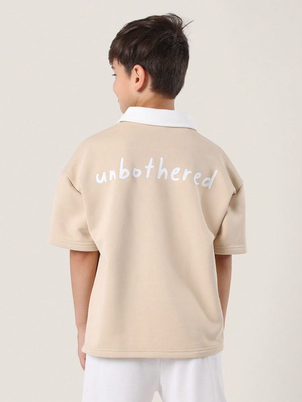 SUMWON Unbothered Modern Street Style Polo Short Sleeve