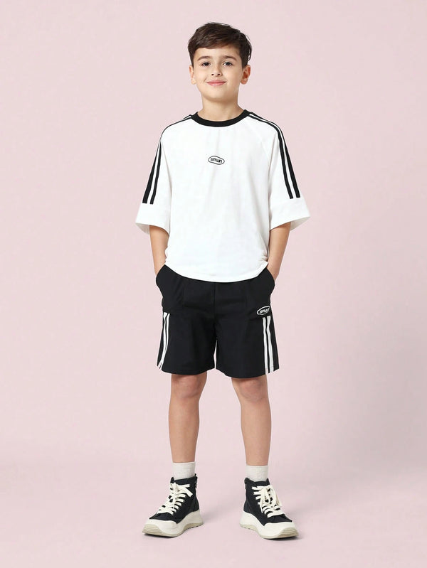 Youth Athletic Casual Two-Piece Set Track Suit Training Outfit