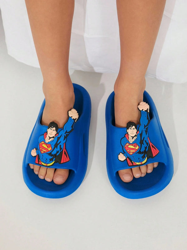 Boys Blue Cartoon Slippers