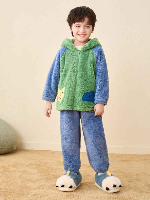 Double-Sided Fleece Homewear Pajama Set