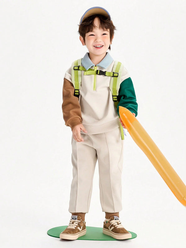 mini bala Boys' Stylish Long-Sleeve Tracksuit