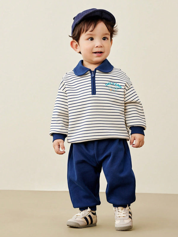 Mini bala College Style Long Sleeve Two-Piece Set